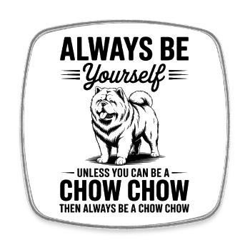Chow Chow Sprüche Hunde Lustige Chow Chow Geschenk - Viereckiger Kühlschrankmagnet - Weiß - Vorne