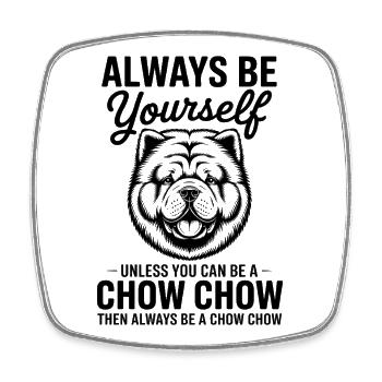 Chow Chow Sprüche Hunde Lustige Chow Chow Geschenk - Viereckiger Kühlschrankmagnet - Weiß - Vorne
