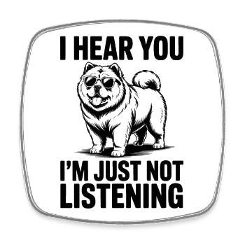 Chow Chow Sprüche Hunde Lustige Chow Chow Geschenk - Viereckiger Kühlschrankmagnet - Weiß - Vorne