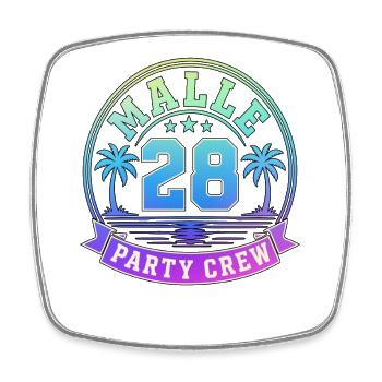 Malle 2028 - Magnet carré - blanc - Devant