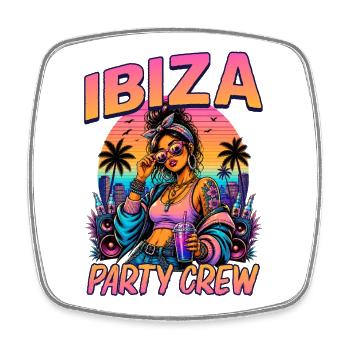Ibiza Party Crew Summer Holiday Motif - Square fridge magnet - white - Front