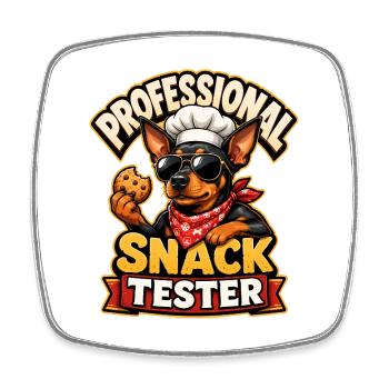 Miniature Pinscher - Square fridge magnet - white - Front
