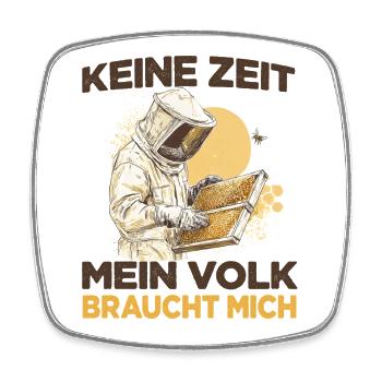 Imker Zubehör Bienenvolk Spruch Imker Bienenzucht - Viereckiger Kühlschrankmagnet - Weiß - Vorne