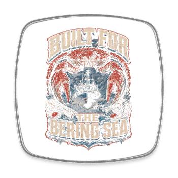 Alaska King Crab Built For The Bering Sea - Square fridge magnet - white - Front
