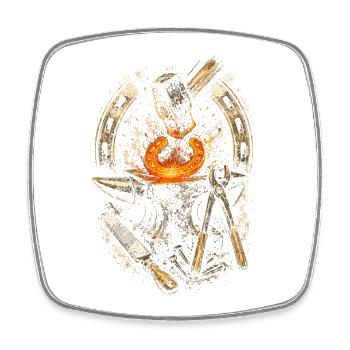 Farrier Farrier - Square fridge magnet - white - Front