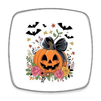 Halloween Pumpkin - Square fridge magnet - white - Front