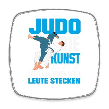 Judo Kunst Kleider Falten Lustiger Spruch - Viereckiger Kühlschrankmagnet - Weiß - Vorne