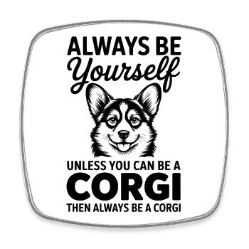 Expressions de cardigan corgi gallois Cadeau drôle de corgi - Magnet carré - blanc - Devant