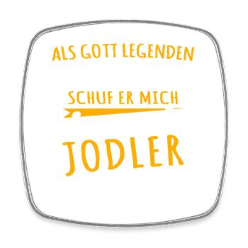 Jodler - Viereckiger Kühlschrankmagnet - Weiß - Vorne