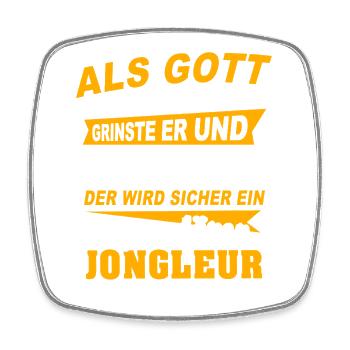 Juggling jugglers - Square fridge magnet - white - Front