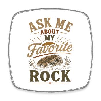 Rock Lovers Geology Nature Stones - Square fridge magnet - white - Front