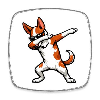 Tabbing Podenco Ibicenco - Magnet carré - blanc - Devant