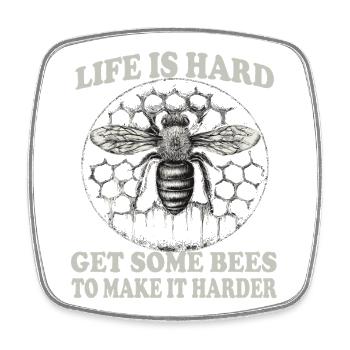 Beekeeper Accessories Bee Colony Saying Beekeeping Bees - Square fridge magnet - white - Front