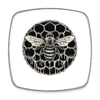 Costume d’apiculteur Fournitures apicoles Apiculteur Apiculteur - Magnet carré - blanc - Devant