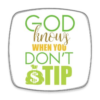 waiter bartender bartender bartender barchef - Square fridge magnet - white - Front