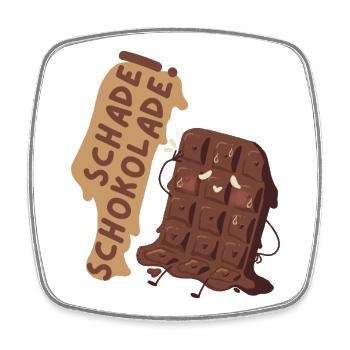 Quel dommage chocolat ! - Magnet carré - blanc - Devant