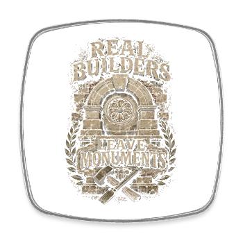 Stonemasonry Stonemasonry - Square fridge magnet - white - Front