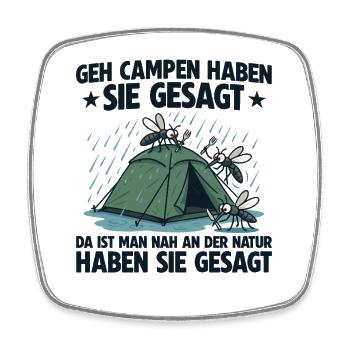 Camping Nah an der Natur Zelten - Viereckiger Kühlschrankmagnet - Weiß - Vorne
