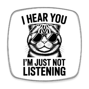 Schottische Faltohrkatze Scottish Fold Geschenk - Viereckiger Kühlschrankmagnet - Weiß - Vorne