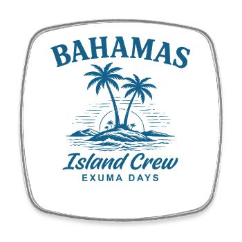 Journée de l’équipage de l’équipage des îles des Bahamas - Magnet carré - blanc - Devant
