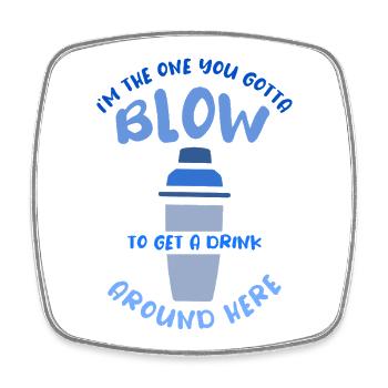 waiter bartender bartender bartender barchef - Square fridge magnet - white - Front