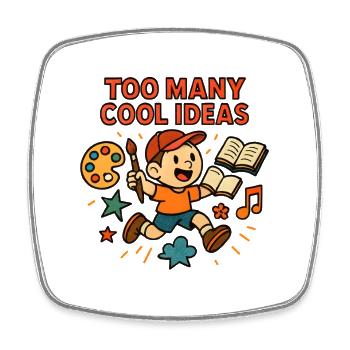 Trop d’idées cool – Creative Artist Child - Magnet carré - blanc - Devant