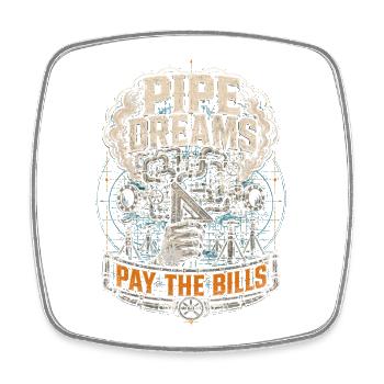 Pipe Layer Pipeline Builder - Square fridge magnet - white - Front