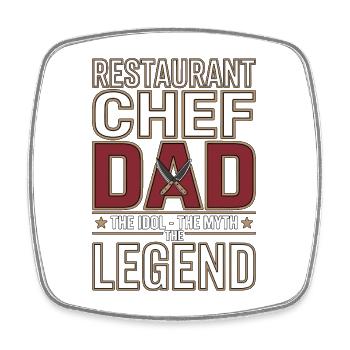 Restaurant Chef Dad The Idol The Professional Chef - Square fridge magnet - white - Front