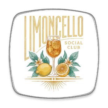 Limoncello Social Club Illustration - Magnet carré - blanc - Devant