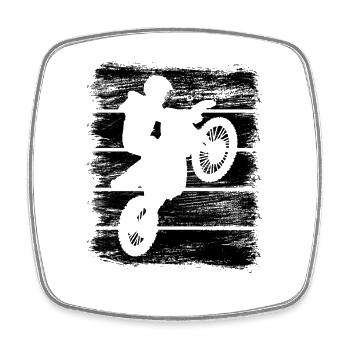 Motocross Lovers - Square fridge magnet - white - Front