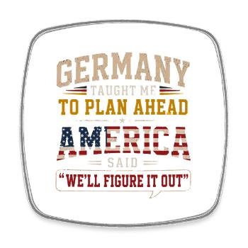 German American German Roots Pride - Square fridge magnet - white - Front