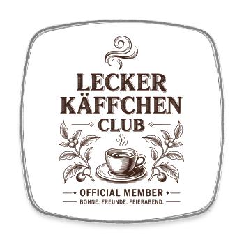 Kaffee Lecker Käffchen Club Espresso Cafe Barista - Viereckiger Kühlschrankmagnet - Weiß - Vorne