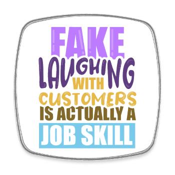 waiter bartender bartender bartender barchef - Square fridge magnet - white - Front
