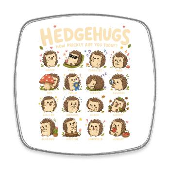 Haies de câlins Mignons Humeur Humeur - Magnet carré - blanc - Devant