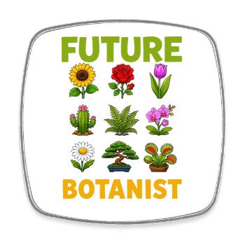 Futur botaniste, jolie plante et plante - Magnet carré - blanc - Devant
