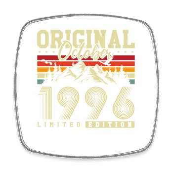 Original October 1996 – 30th Birthday Vintage - Square fridge magnet - white - Front