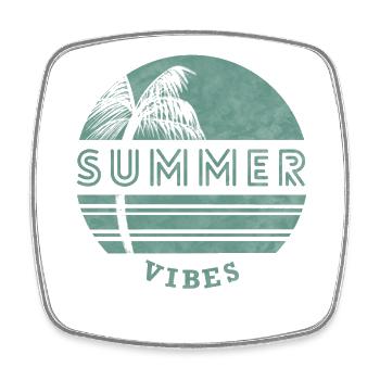 Retro Summer Vibes - Square fridge magnet - white - Front