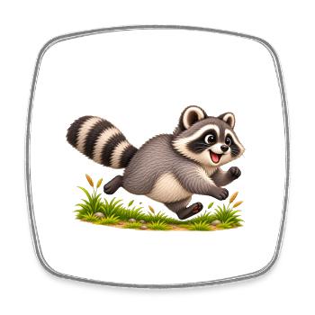 Jimothy Raccoon Meme - Square fridge magnet - white - Front