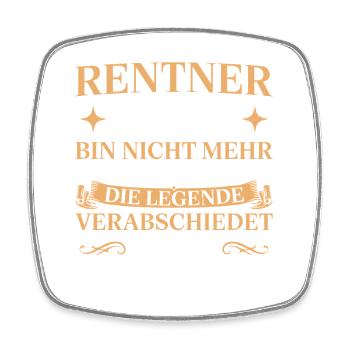 Rentner 2027 Legende verabschiedet sich - Viereckiger Kühlschrankmagnet - Weiß - Vorne