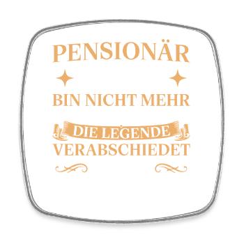 Pensionär 2027 Legende verabschiedet sich - Viereckiger Kühlschrankmagnet - Weiß - Vorne