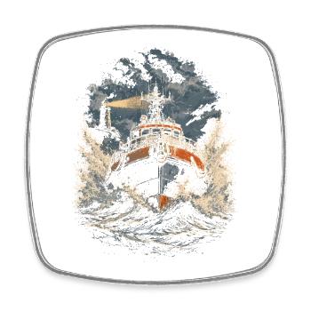 Coast Guard Lifeguard - Square fridge magnet - white - Front