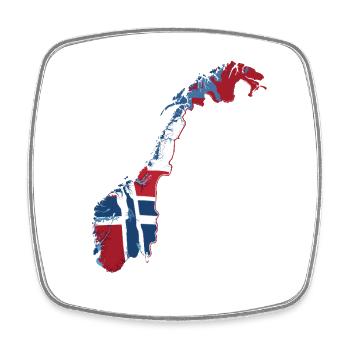 Norway Map Flag Scandinavia Travel - Square fridge magnet - white - Front