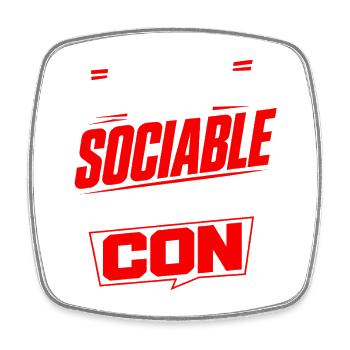 Humour Asocial Homme – Cadeau Drôle et Sarcastique - Magnet carré - blanc - Devant