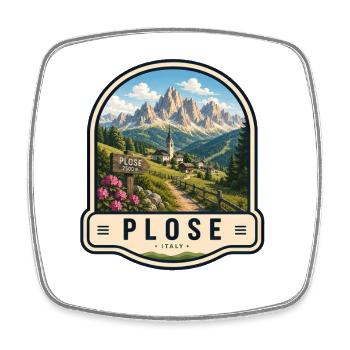 Plose Dolomites Italy Vintage Tour - Magnet carré - blanc - Devant