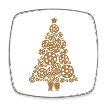 Cookie Christmas Cookies - Square fridge magnet - white - Front