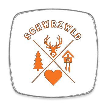 Schwarzwald Liebe  - Viereckiger Kühlschrankmagnet - Weiß - Vorne
