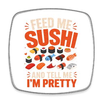 Sushi Japanese Sushi Gifts - Square fridge magnet - white - Front