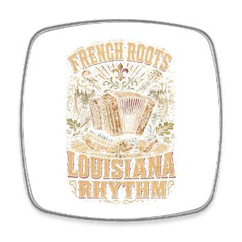 Cajun Culture French Roots Louisiana Rhythm - Square fridge magnet - white - Front