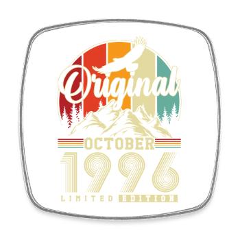 Original October 1996 – 30th Birthday Vintage - Square fridge magnet - white - Front