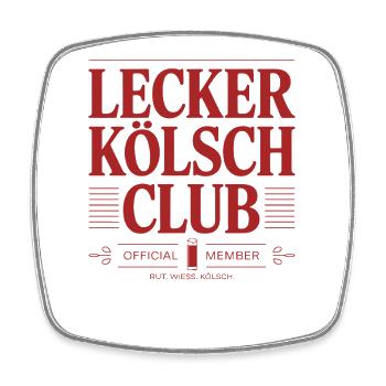 Lecker Kölsch Club Kölle Kölner Bier Brauhaus Köln - Viereckiger Kühlschrankmagnet - Weiß - Vorne